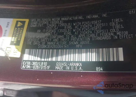 2011 Toyota Highlander Se V6 from USA, damaged, VIN 5TDBK3EH2BS064141